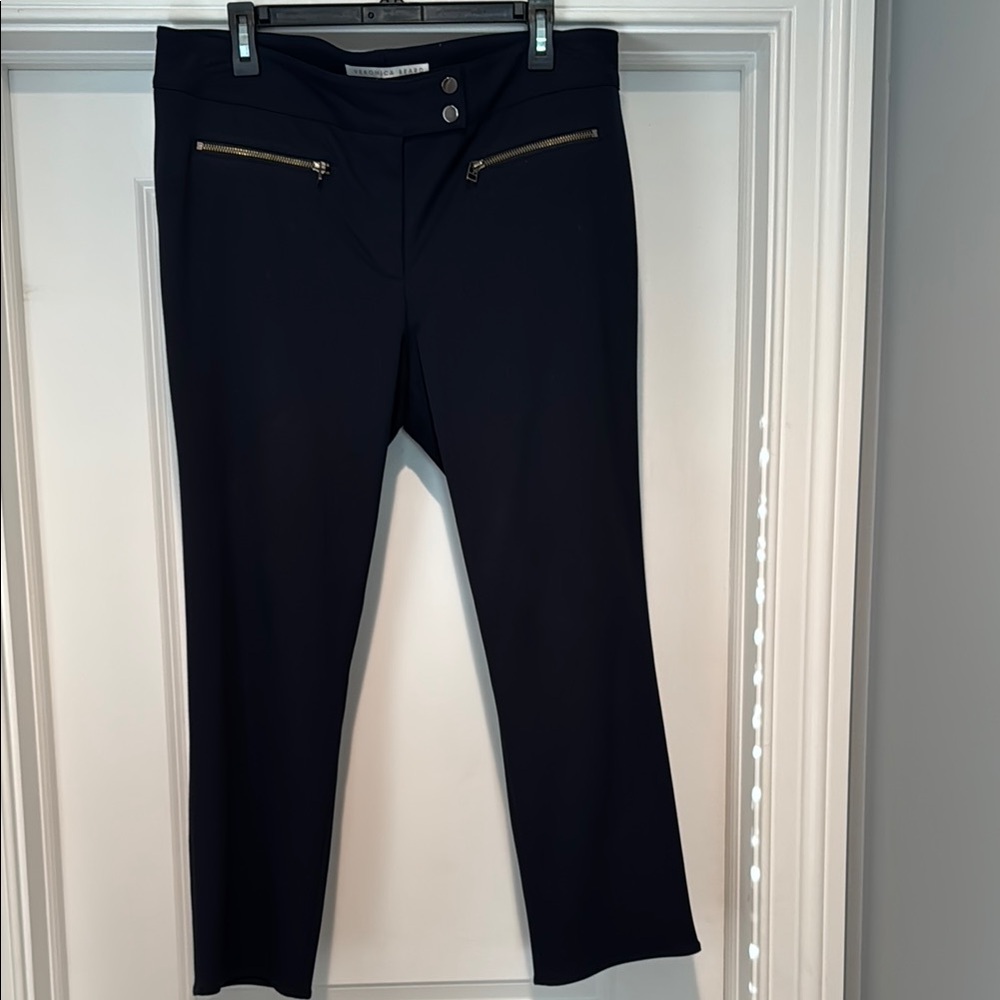 Veronica Beard Navy pants with Zippers